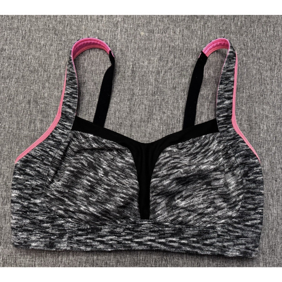lululemon athletica Other - Lululemon Sport Bra Black and White Striped Size 36DD